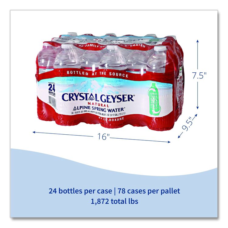 Alpine Spring Water, 16.9 oz Bottle, 24/Carton, 84 Cartons/Pallet