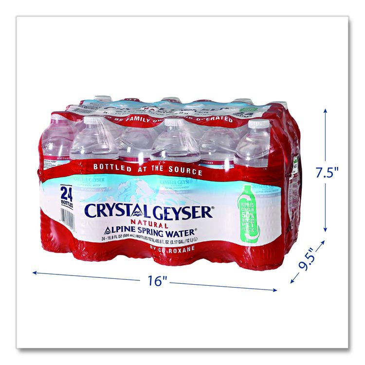 Alpine Spring Water, 16.9 oz Bottle, 24/Carton