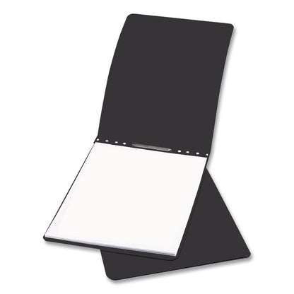 PRESSTEX Report Cover w/Tyvek Reinforced Hinge, Top Bound, Two-Piece Prong Fastener, 3" Capacity, 8.5 x 11, Black/Black