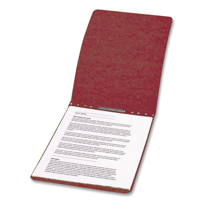 PRESSTEX Report Cover with Tyvek Reinforced Hinge, Two-Piece Prong Fastener, 3" Capacity, 8.5" x 11", Red/Red