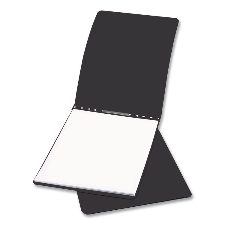 Pressboard Report Cover, Two-Piece Prong Fastener, 2" Capacity, 8.5 x 11, Black/Black