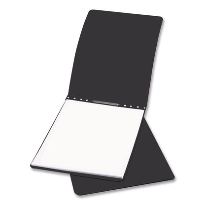 Pressboard Report Cover, Two-Piece Prong Fastener, 2" Capacity, 8.5 x 11, Black/Black