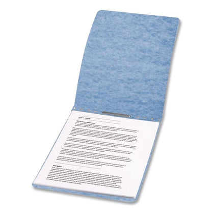 PRESSTEX Report Cover with Tyvek Reinforced Hinge, Top Bound, Two-Piece Prong Fastener, 2" Capacity, 8.5 x 14, Light Blue