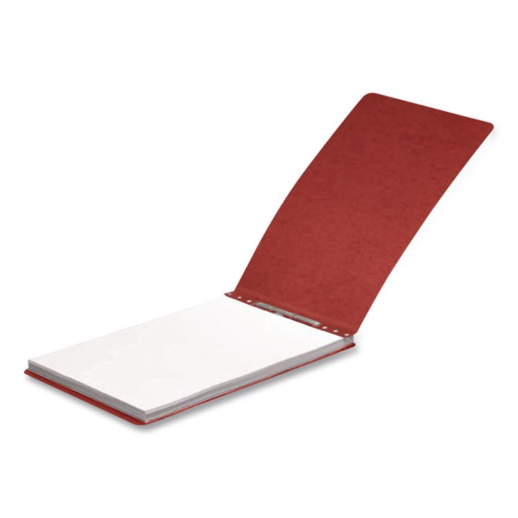 PRESSTEX Report Cover with Tyvek Reinforced Hinge, Top Bound, Two-Piece Prong Fastener, 2" Capacity, 11 x 14, Red/Red