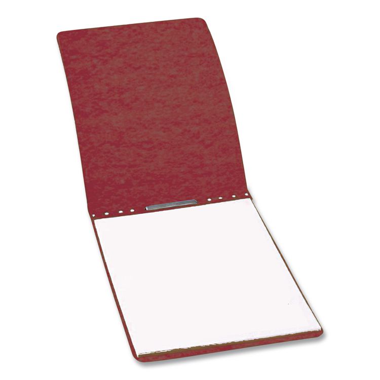 PRESSTEX Report Cover with Tyvek Reinforced Hinge, Top Bound, Two-Piece Prong Fastener, 2" Capacity, 11 x 14, Red/Red