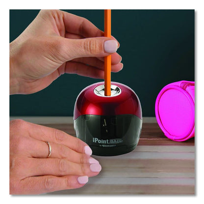 iPoint Ball Battery Sharpener, Battery-Powered, 3 x 3.25, Red/Black