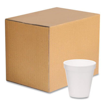 Foam Drink Cups, 8 oz, White, 1,000/Carton