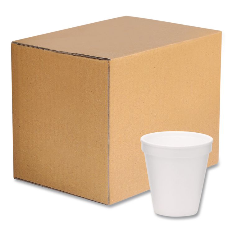 Foam Drink Cups, 10 oz, White, 1,000/Carton