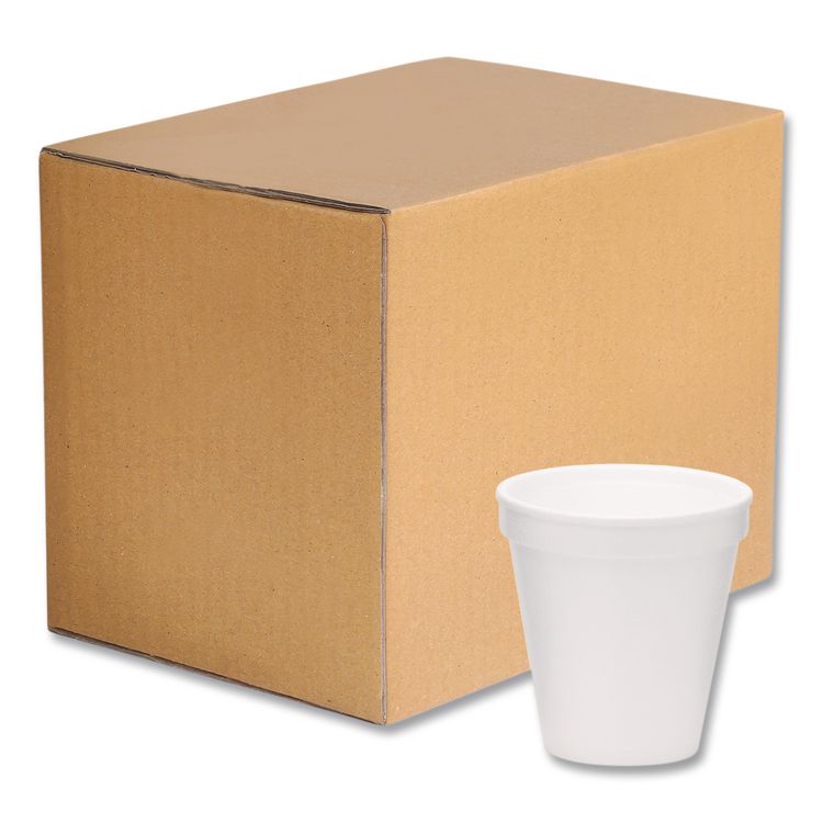 Foam Drink Cups, 12 oz, White, 1,000/Carton