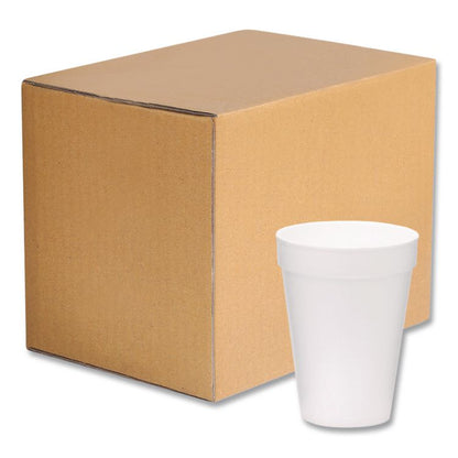 Foam Drink Cups, 16 oz, White, 500/Carton