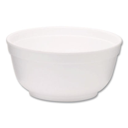 Foam Bowls, Squat Style, 8 oz, White, 1,000/Carton
