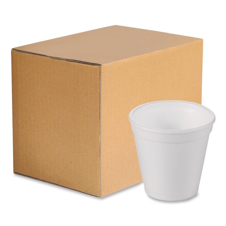 Foam Drink Cups, 4 oz, White, 1,000/Carton