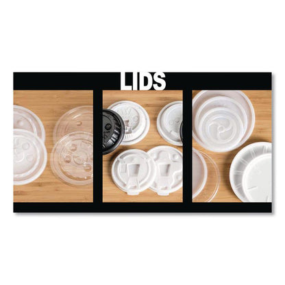 Plastic Lids for Foam Cups and Bowls, Slotted, Fits 12 oz to 24 oz Cold Cups, Translucent, 1,000/Carton