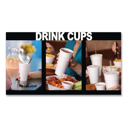 Foam Drink Cups, 12 oz, White, 1,000/Carton