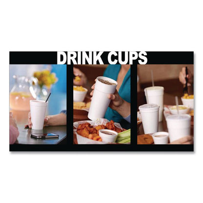 Foam Drink Cups, 14 oz, White, 1,000/Carton