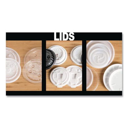 Plastic Lids for Foam Cups and Bowls, Vented, Fits 6 oz Hot Cups, White, 1,000/Carton