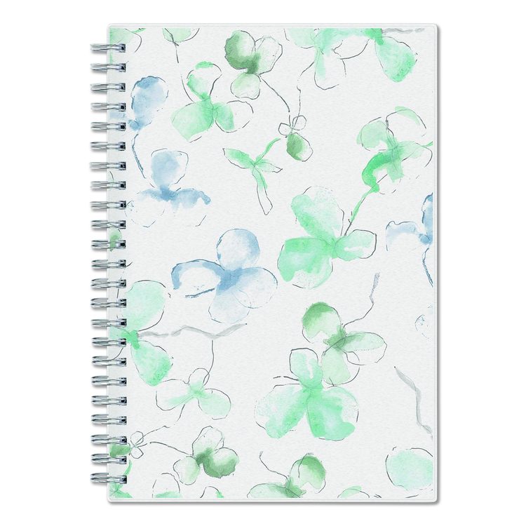Lindley Weekly/Monthly Planner, Lindley Floral Artwork, 8 x 5, White/Blue/Green Cover, 12-Month (Jan to Dec): 2026