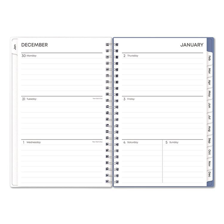 Lindley Weekly/Monthly Planner, Lindley Floral Artwork, 8 x 5, White/Blue/Green Cover, 12-Month (Jan to Dec): 2026