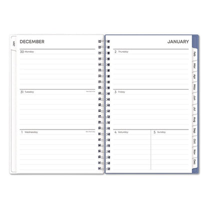 Lindley Weekly/Monthly Planner, Lindley Floral Artwork, 8 x 5, White/Blue/Green Cover, 12-Month (Jan to Dec): 2026
