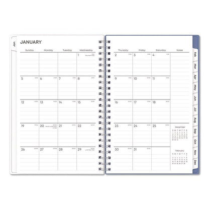 Lindley Weekly/Monthly Planner, Lindley Floral Artwork, 8 x 5, White/Blue/Green Cover, 12-Month (Jan to Dec): 2026