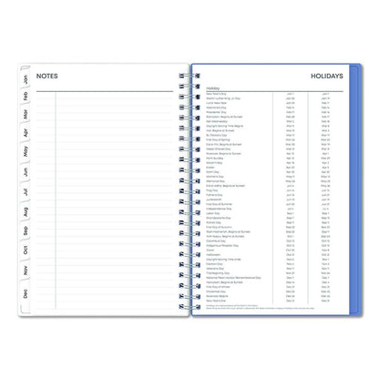 Lindley Weekly/Monthly Planner, Lindley Floral Artwork, 8 x 5, White/Blue/Green Cover, 12-Month (Jan to Dec): 2026