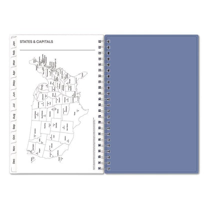 Lindley Weekly/Monthly Planner, Lindley Floral Artwork, 8 x 5, White/Blue/Green Cover, 12-Month (Jan to Dec): 2026