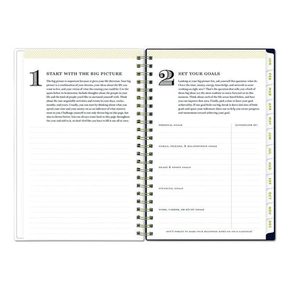Day Designer Peyton Create-Your-Own Cover Weekly/Monthly Planner, Floral Artwork, 8 x 5, Navy Cover, 12-Month (Jan-Dec): 2026