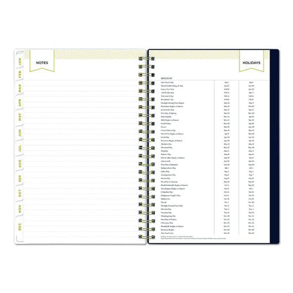 Day Designer Peyton Create-Your-Own Cover Weekly/Monthly Planner, Floral Artwork, 8 x 5, Navy Cover, 12-Month (Jan-Dec): 2026