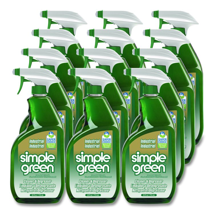 Industrial Cleaner and Degreaser, Concentrated, 24 oz Spray Bottle, 12/Carton
