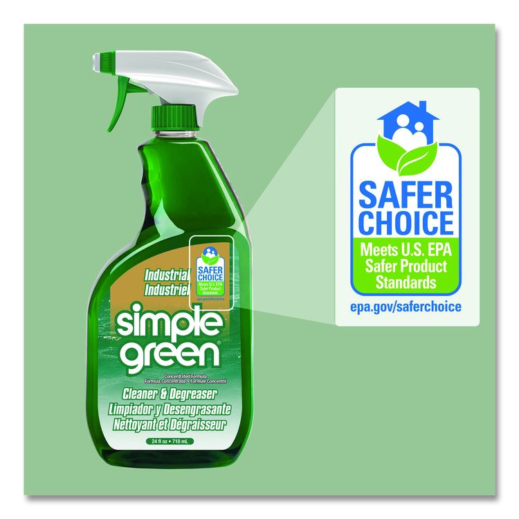 Industrial Cleaner and Degreaser, Concentrated, 24 oz Spray Bottle, 12/Carton