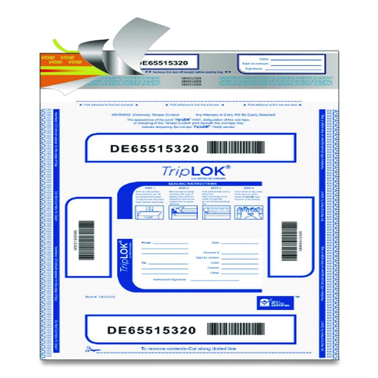 Deposit Bag, Plastic, 20" x 20", Clear, 250/Carton