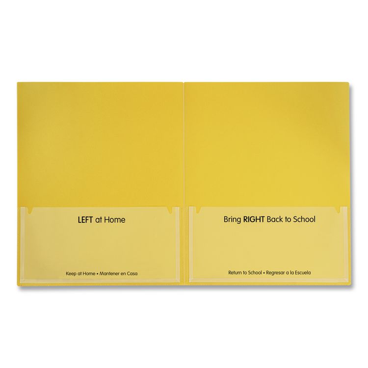 Classroom Connector Folders, Accommodates 11 x 8.5 Sheets, Clear/Assorted Colors, 6/Pack