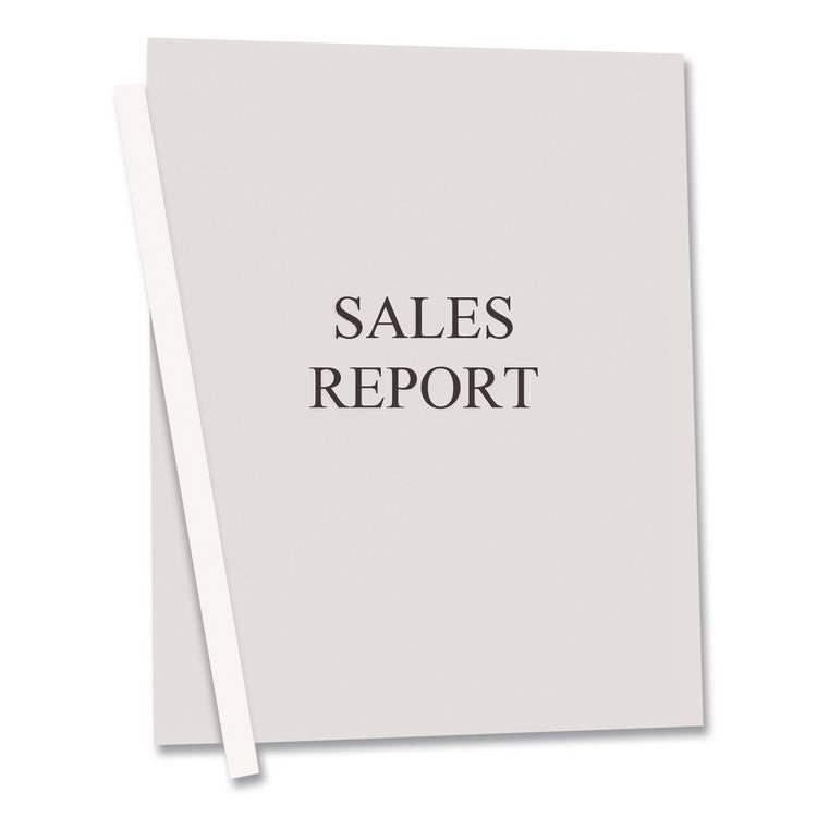 Vinyl Report Covers with Binding Bars, 0.13" Capacity,  8.5 x 11, Clear/Clear, 50/Box