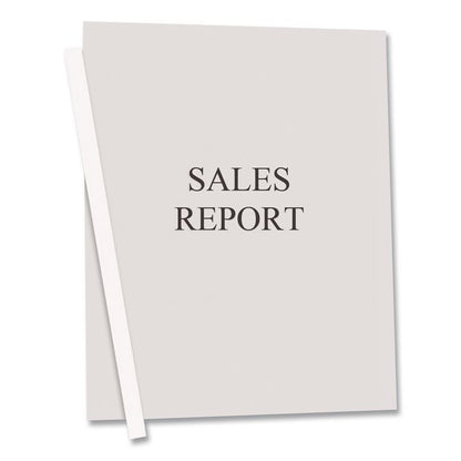 Vinyl Report Covers with Binding Bars, 0.13" Capacity,  8.5 x 11, Clear/Clear, 50/Box