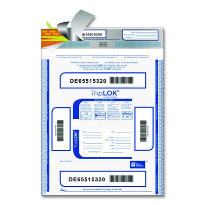 Deposit Bag, Plastic, 12" x 16", White, 100/Pack