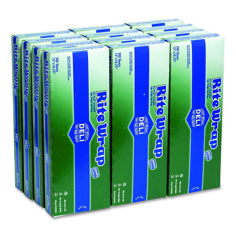 Dry Wax Light Weight Deli Paper, 15.12 x 10.75, 500/Pack, 12 Packs/Carton