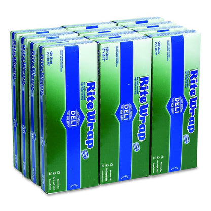 Dry Wax Light Weight Deli Paper, 15.12 x 10.75, 500/Pack, 12 Packs/Carton