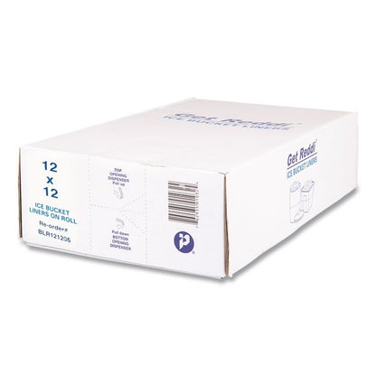 Ice Bucket Liner Bags, 96 oz, 0.24 mil, 12" x 12", Clear, 1,000/Carton