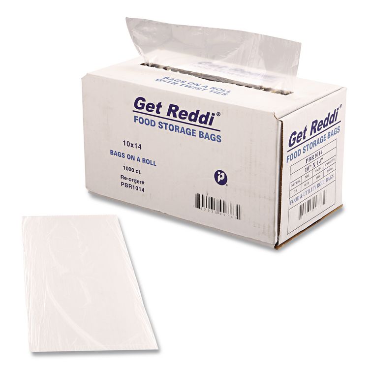 Food Bags, 0.75 mil, 10" x 14", Clear, 1,000/Carton