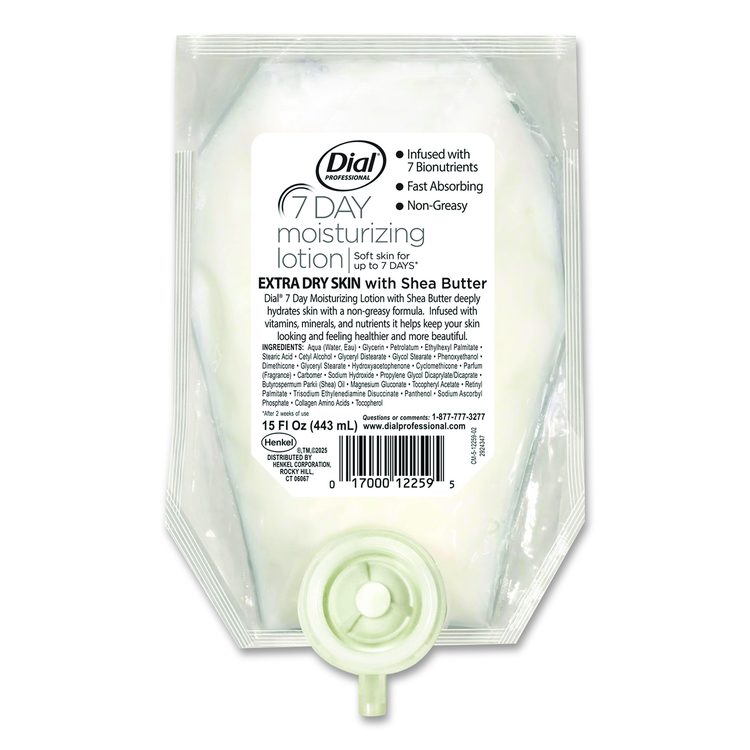 7-Day Moisturizing Lotion for Versa Dispenser, 15 oz Refill Pouch, 6/Carton
