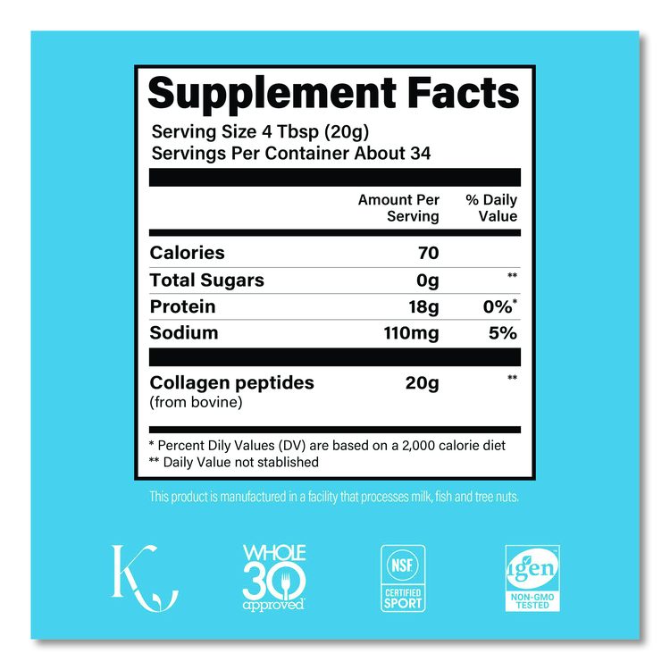 Collagen Peptides Unflavored Powder, Unflavored, 24 oz Bottle