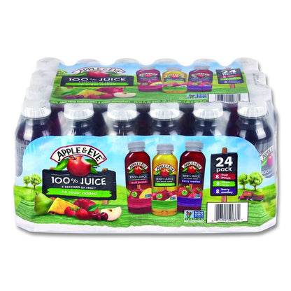 100% Fruit Juice Variety Pack, Assorted Flavors, 10 oz Bottle, 24/Carton
