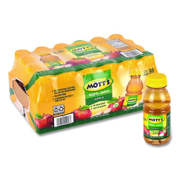 100% Original Apple Juice, Apple, 8 oz Bottle, 24/Carton
