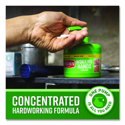Working Hands Hand Cream, 10 oz Pump Bottle, Unscented