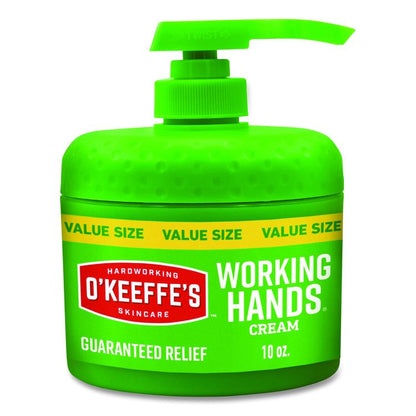 Working Hands Hand Cream, 10 oz Pump Bottle, Unscented