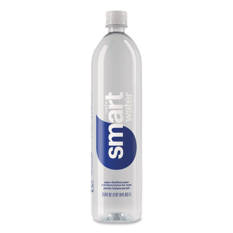 Vapor-Distilled Water, Unflavored, 33.8 oz Bottle, 15/Carton