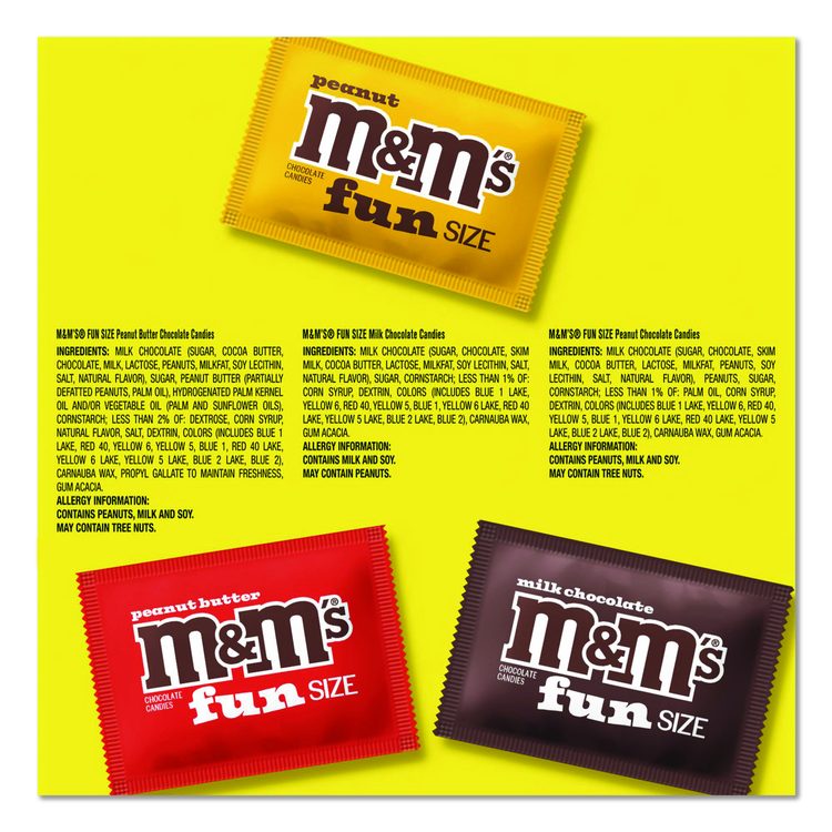 Milk Chocolate, Peanut and Peanut Butter Fun Size Variety Pack, Assorted Flavors, Individually Wrapped, 90 Pieces
