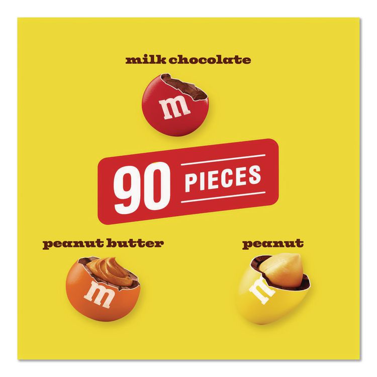 Milk Chocolate, Peanut and Peanut Butter Fun Size Variety Pack, Assorted Flavors, Individually Wrapped, 90 Pieces