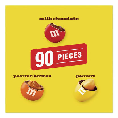 Milk Chocolate, Peanut and Peanut Butter Fun Size Variety Pack, Assorted Flavors, Individually Wrapped, 90 Pieces