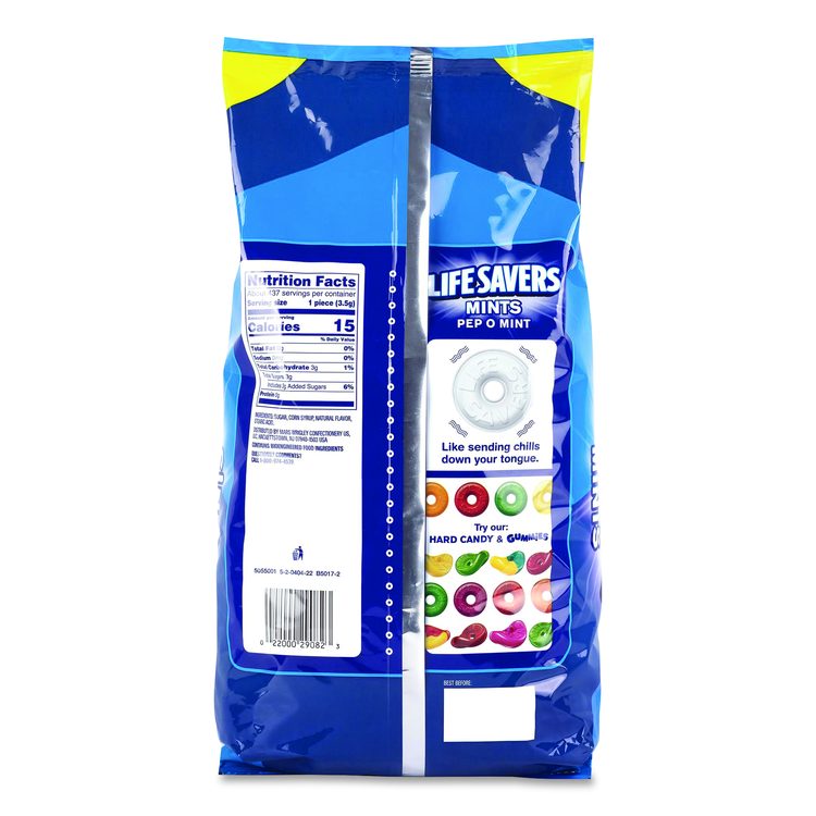 Mints Pep-O-Mint, Peppermint, Individually Wrapped, 53.95 oz Bag